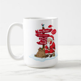 Tired Santa Large Coffee Mug 15 oz Gift Kaffeetasse
