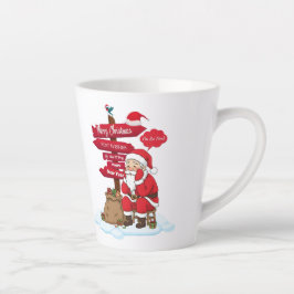 Tired Santa Petite Latte Mug Minimalist Coffie Milchtasse