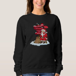 Tired Santa Women's Sweatshirt: Cozy Funny Mom Chr Sweatshirt