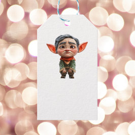 Tired Vater Weihnachten Elf White Gift Tags Geschenkanhänger