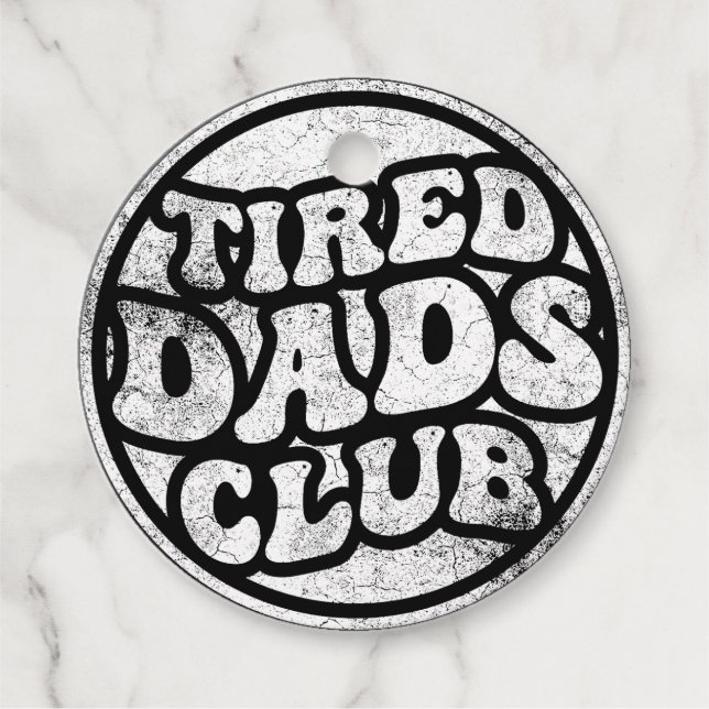 Tired Vaters Club Funny Geschenkanhänger (Vorderseite)