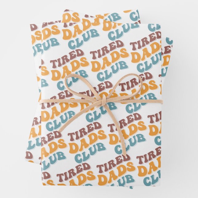 Tired Vaters Club Funny Geschenkpapier Set (Beispiel)