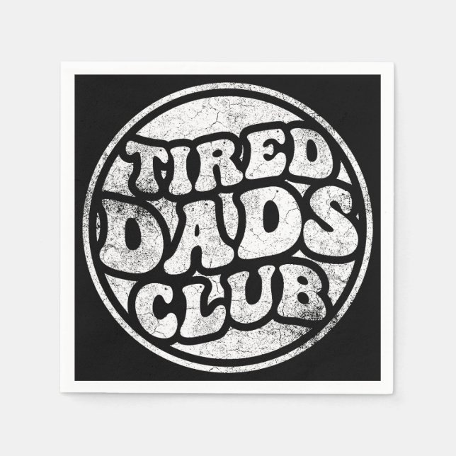 Tired Vaters Club Funny Serviette (Vorderseite)