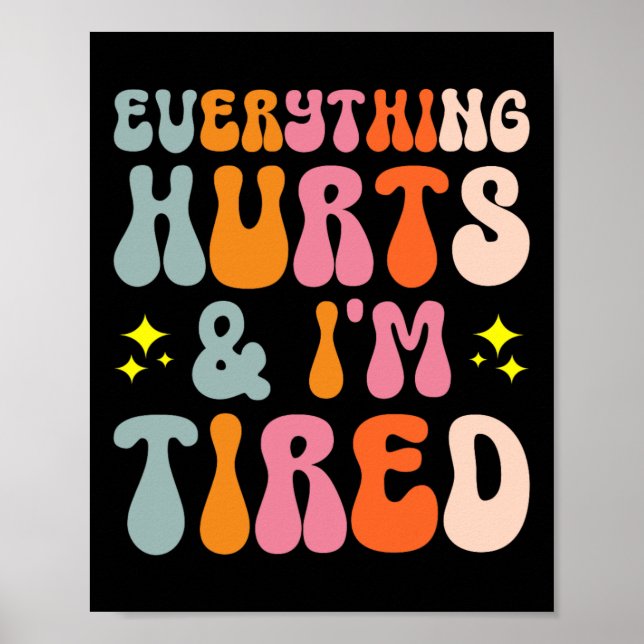 Tiredness Gym Training Athlete Runner Alles H Poster (Vorne)