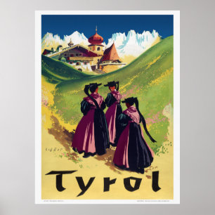 Tirol Austria Vintage Poster 1947