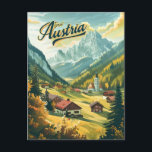 Tirol Österreich Postkarte<br><div class="desc">Ein malerisches und nostalgisches Porträt Tirols, Österreichs, bekannt für seine atemberaubenden Alpenlandschaften, bezaubernden Dörfer und das Kulturerbe. Das Design vereint die schneebedeckten Berge der Region, grüne Wiesen und traditionelle Holzhäuser in Tälern. Das Vintage Kunstwerk verleiht Tirols Ruhe und alpinen Charme und lädt die Besucher dazu ein, seine landschaftlichen Ausblicke und...</div>