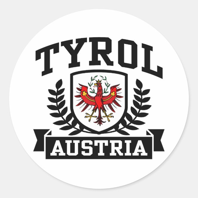 Tirol Österreich Runder Aufkleber (Vorderseite)
