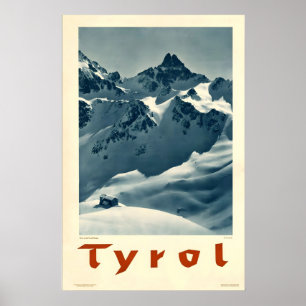 Tirol Österreich Vintage-Reiseposter - gerahmter D Poster