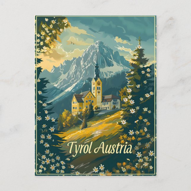Tiroler Österreich Vintag Postkarte (Vorderseite)
