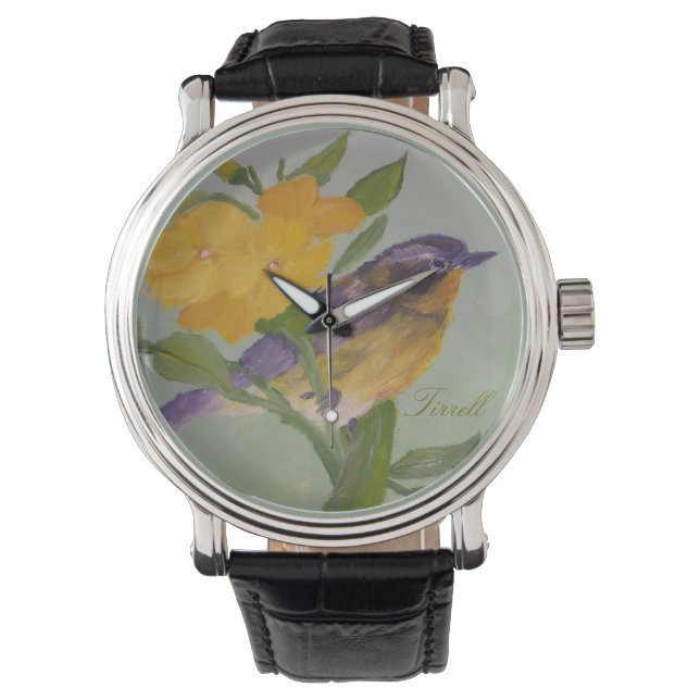 Tirrell Yellow Bird Watch Armbanduhr (Vorderseite)