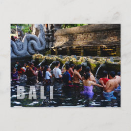 Tirta Empul Temple in Bali, Indonesien Postkarte