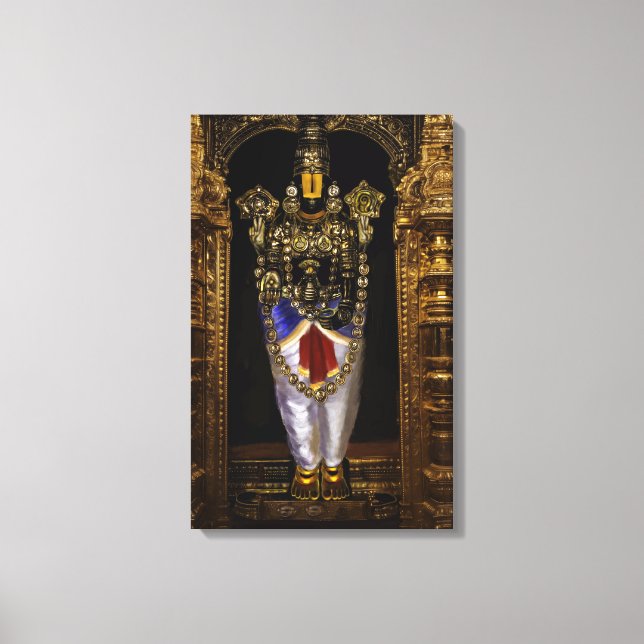 Tirupati Venkateshwara Swamy Leinwand Wine Art (Vorderseite)
