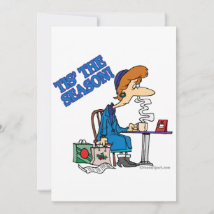 TIS DER SEASON erschöpft xmas-Käufer Feiertagskarte