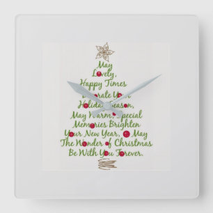 ****TIS "DIE SAISON DER CHRISTMAS**** SCHLIESSEN QUADRATISCHE WANDUHR