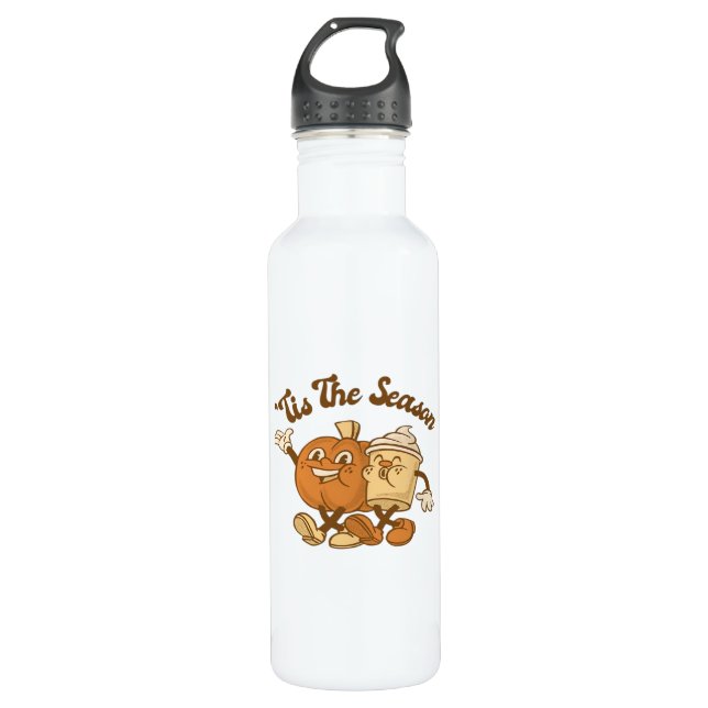 Tis Season Autumn It’s Fall Y’all Edelstahlflasche (Vorderseite)