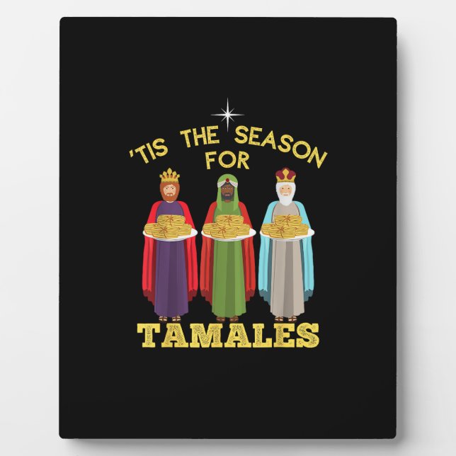 Tis Season For Tamales A Funny Mexican Christmas T Fotoplatte (Vorderseite)