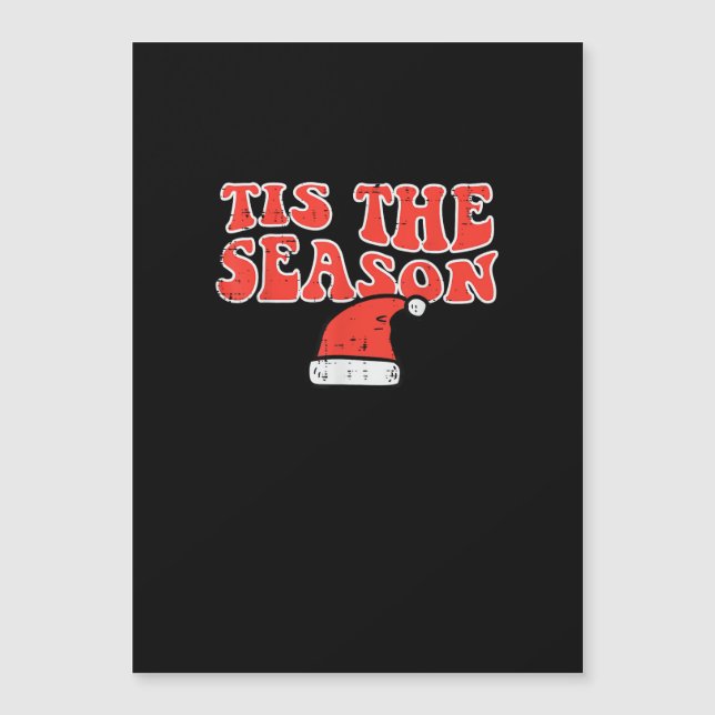 Tis Season Halloween-Kürbis-Skelett Magnetkarte (Vorderseite)