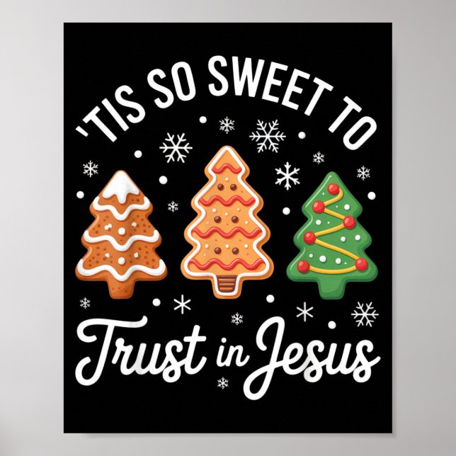 Tis So Sweet To Trust In Jesus - Festive Christian Poster (Vorne)