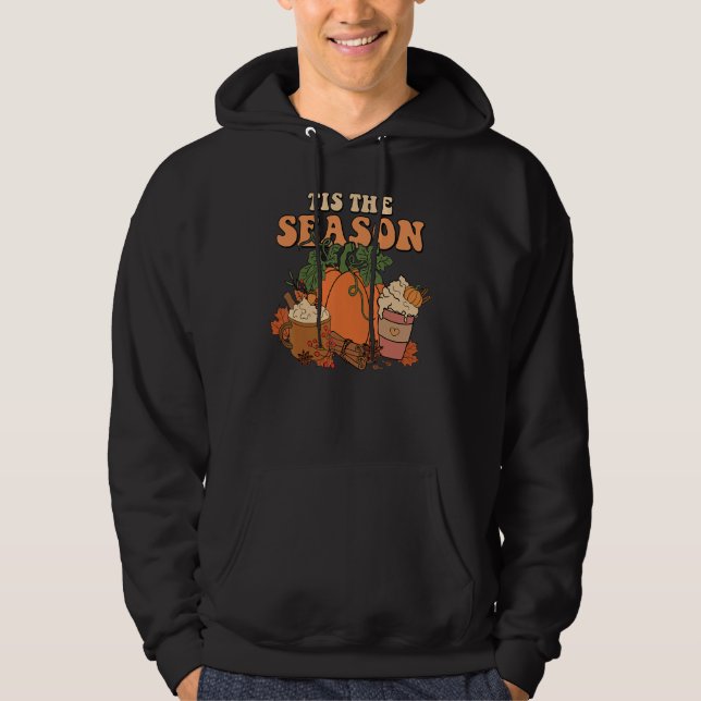Tis The Season Autumn Fall Retro Thanksgiving Pump Hoodie (Vorderseite)