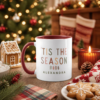 'Tis the Season Boho Weihnachten Benutzername Tasse