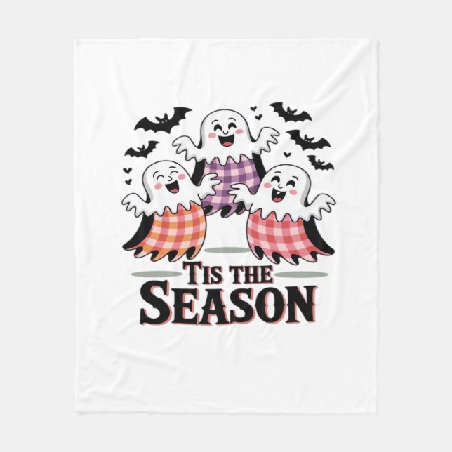 Tis The Season Checkered Halloween Fleecedecke (Vorderseite)