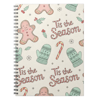 Tis the Season Christmas Doodle Notebook | Cute Notizblock