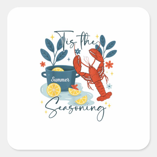 Tis The Season Christmas Quote Quadratischer Aufkleber (Vorderseite)