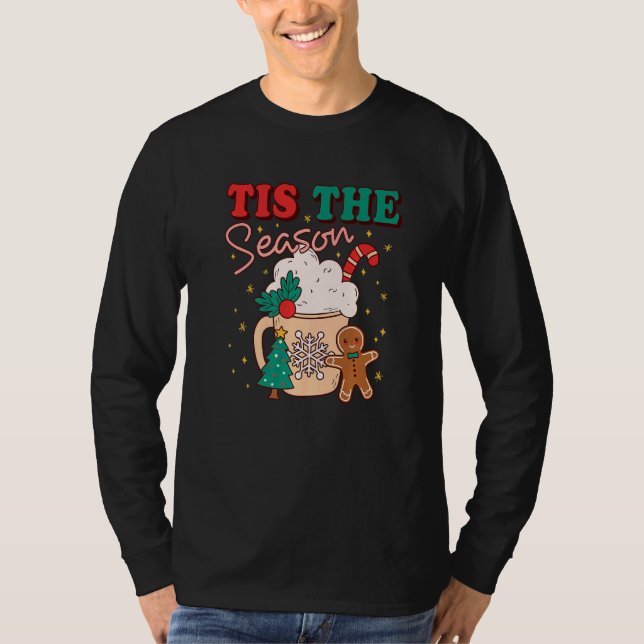 Tis The Season Christmas Tree Cake Gingerbread San T-Shirt (Vorderseite)