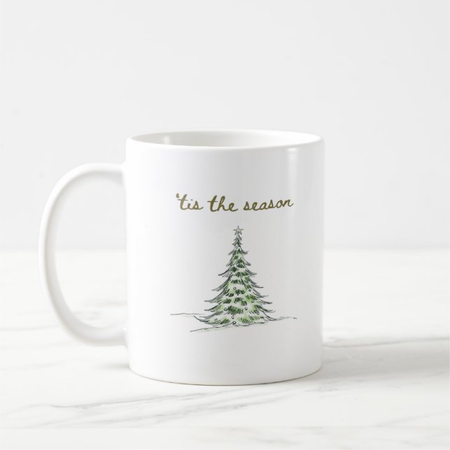 Tis The Season Christmas Tree Debbie Groovy Santa Kaffeetasse (Links)