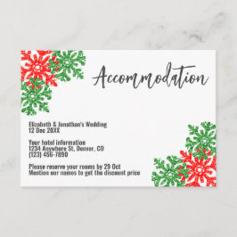 Tis The Season Christmas Wedding Accommodation Begleitkarte