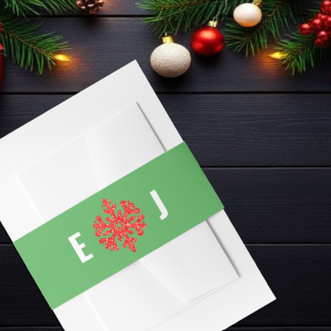 Tis The Season Christmas Wedding Einladungsbanderole (Von Creator hochgeladen)