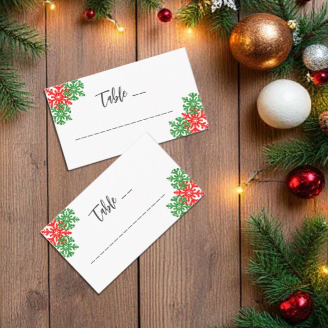 Tis The Season Christmas Wedding Platzkarte (Von Creator hochgeladen)