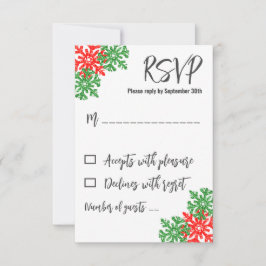 Tis The Season Christmas Wedding RSVP Karte