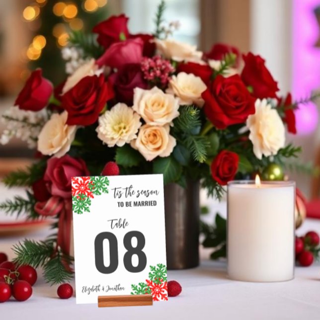 Tis The Season Christmas Wedding Tischnummer (Von Creator hochgeladen)