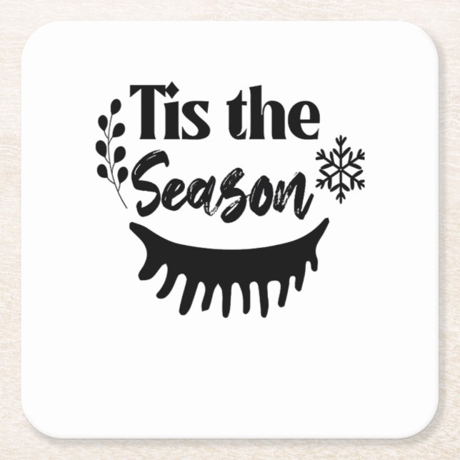 Tis The Season Classic Aesthetic Casual Rechteckiger Pappuntersetzer (Vorderseite)