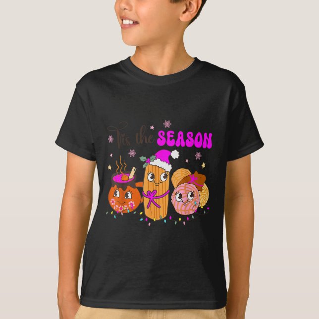 Tis The Season Conchas Cafecito Pan Dulce Mexican  T-Shirt (Vorderseite)