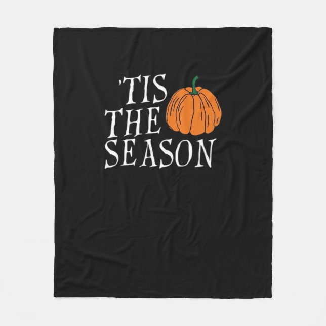 Tis The Season Cute Halloween Pumpkin Fleecedecke (Vorderseite)