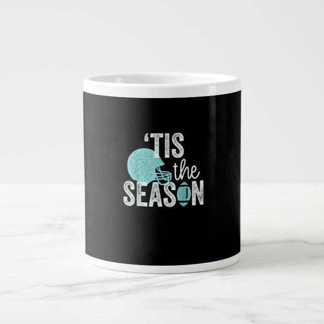 Tis The Season Football Family I Heart Football Se Jumbo-Tasse (Vorderseite)