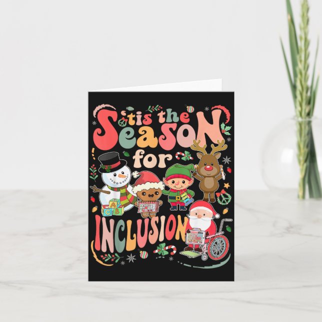 Tis The Season For Inclusion Christmas Sped Teache Karte (Vorderseite)