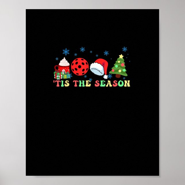 Tis The Season For Pickleball Iii Modern Aesthetic Poster (Vorne)