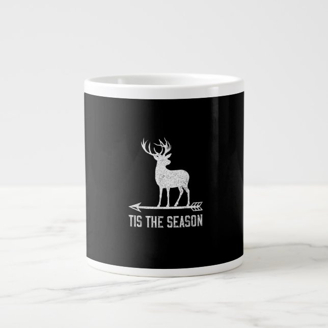 Tis The Season Funny Deer Hunting Jumbo-Tasse (Vorderseite)