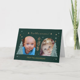 Tis the Season Green Christmas Photo Two Arches Karte