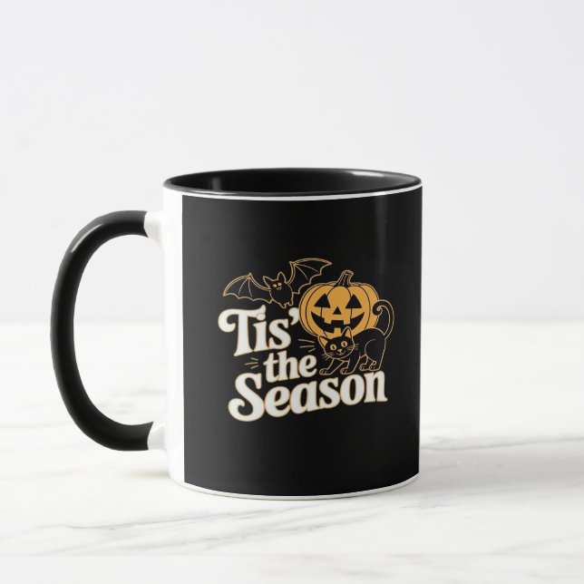 Tis The Season Halloween Bats Pumpkin Fall Funny C Tasse (Links)