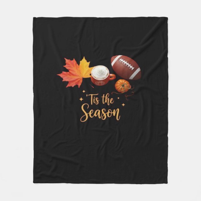 Tis The Season Halloween Retro Design Fleecedecke (Vorderseite)