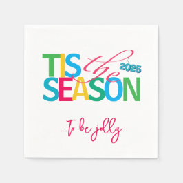 Tis the Season Holiday Cocktail Napkins Serviette