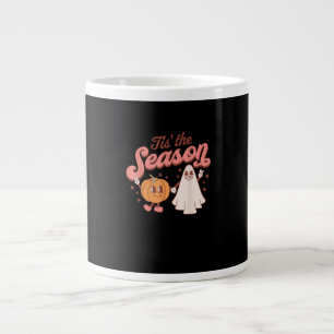 Tis The Season Kürbis Boo 60er 70er Halloween Kost Jumbo-Tasse