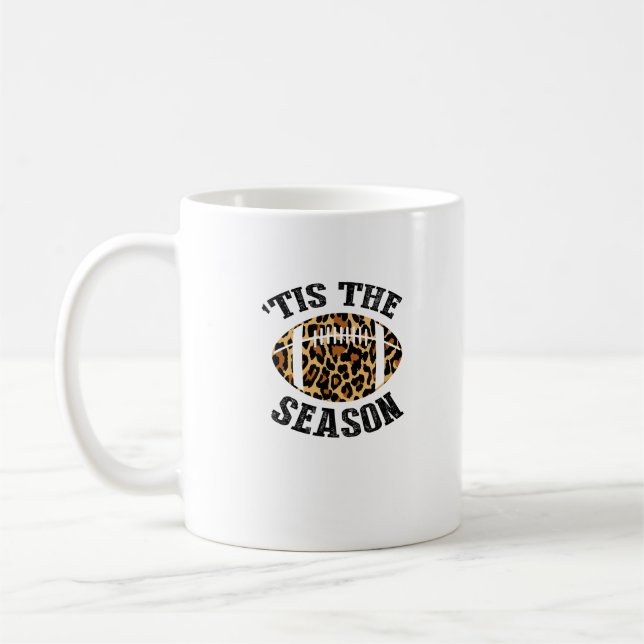 Tis The Season Leopard Football Season Game Day Kaffeetasse (Links)