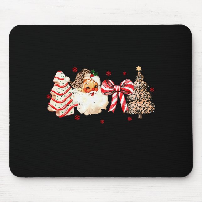 Tis The Season Leopard Tree Santa Christmas Coquet Mousepad (Vorne)