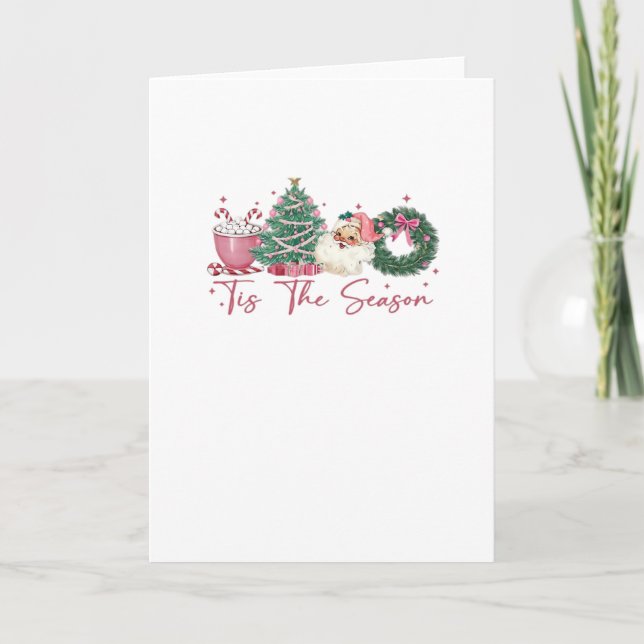 Tis The Season Merry Christmas Cute Xmas Coffee Ch Karte (Vorderseite)