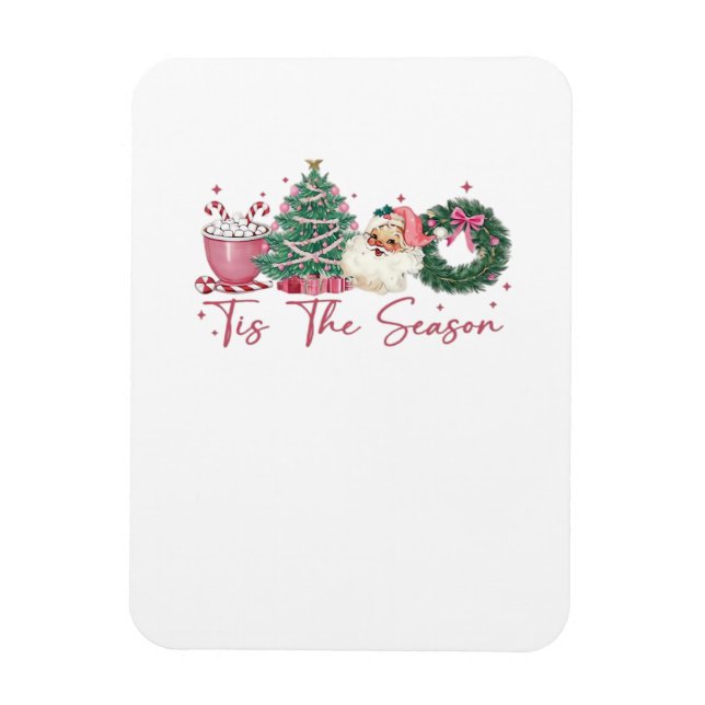Tis The Season Merry Christmas Cute Xmas Coffee Ch Magnet (Vertikal)